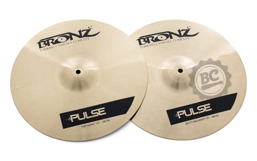 Chimbal Bronz Cymbals Pulse Traditional Hihat 15