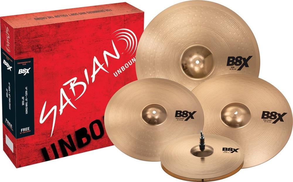 Kit de Pratos Sabian B8X Pro Performance Set Plus com Crashes 16