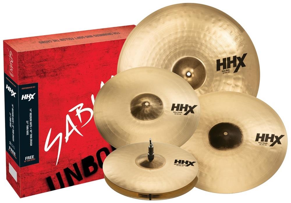 Kit de Pratos Sabian HHX Performance Brilliant com Chimbal 14