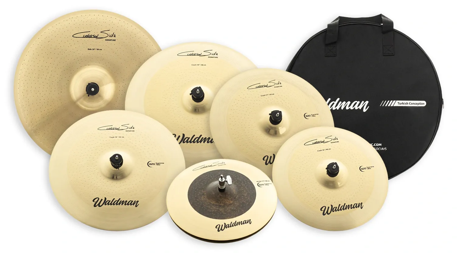 Super Kit de Pratos Waldman Signature Cleverson Silva com Ride 20