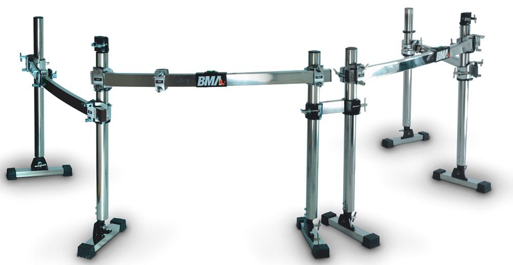 Rack BMA Hardware 4i com 4 Lados Bumbo Duplo em Aço Inoxidável c/ 4 ...