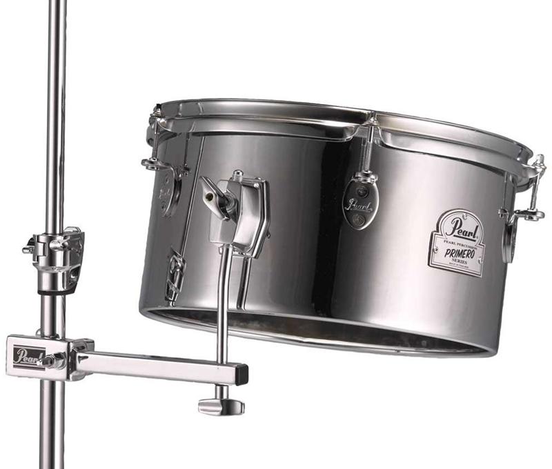 Timbale Pearl Primero Timbale PTE1336 13x7" com Clamp e Holder Tambor